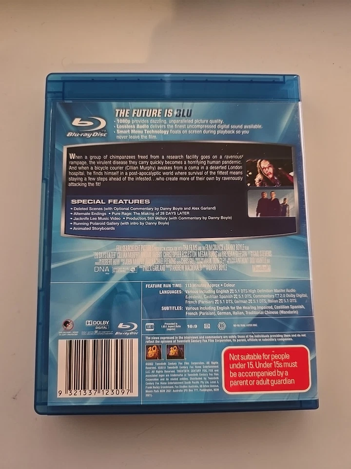 28 Days Later Blu-Ray Aus release (Region B) Cillian Murphy, Danny Boyle - image 2 of 3