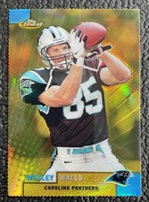 🔥WESLEY WALLS 1999 TOPPS FINEST DIE-CUT GOLD REFRACTOR #'d /100!🔥PANTHERS