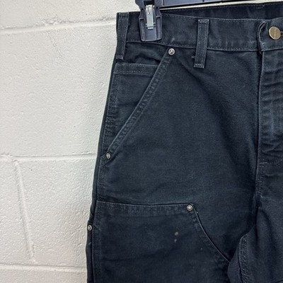 Vintage Carhartt Double Knee Pants B136 BLK Distressed Work Size