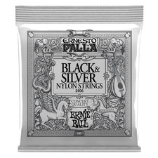 Ernie Ball 2406 Ernesto Palla Black Silver Nylon Classical Guitar Strings med