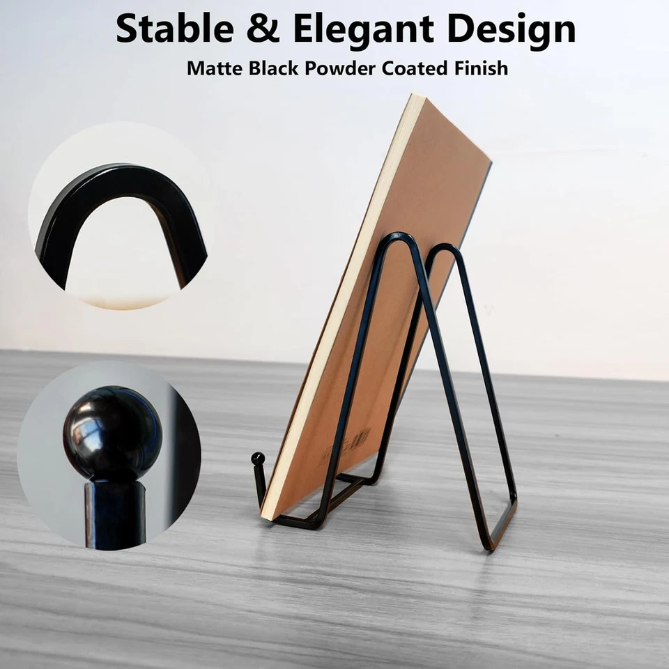 Paquete de 4 soportes de caballete de marco cuadrado de metal de 6" - pantalla de mesa multiusos para pl... Foto 3 de 4