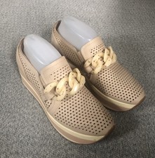 Dolce Vita Jhenee Shoes Perforated Platform slip-on Sneakers Sand Nubuck Women 8