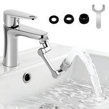 1080 Swivel Faucet Extender,U Shaped Extender,Universal Silver