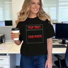 Personalized Custom T-Shirt Customized w/Photo, Text, Logo DTF S 3XL