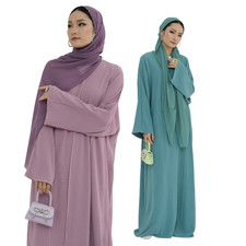 Vintage Abaya Women Open Cardigan Long Robes Turkey Kimono Islamic Maxi Dresses