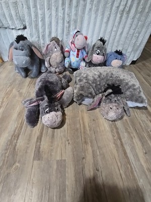 Disney EEYORE Christopher Robin Movie Collectible Plush + 6 Others Lot Pooh