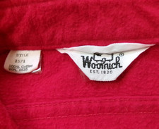 Vtg 70s 80s WOOLRICH CHAMOIS SHIRT SzL 16 1/2 RED FLANNEL USA MADE STYLE 1571