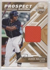 2018 Panini Elite Extra Edition Prospect Materials Gold 14/99 James Nelson hg6