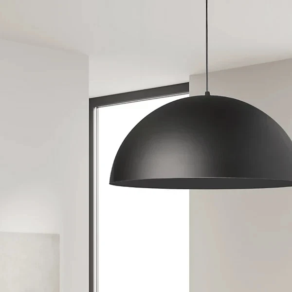 Pingente cúpula Dainolite Lighting OFE-161P-MB Ofelia preto fosco exterior/interior - Imagem 4 de 4