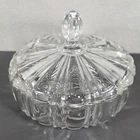 Vintage Anchor Hocking Old Cafe Candy Dish With Lid / 7" Diameter