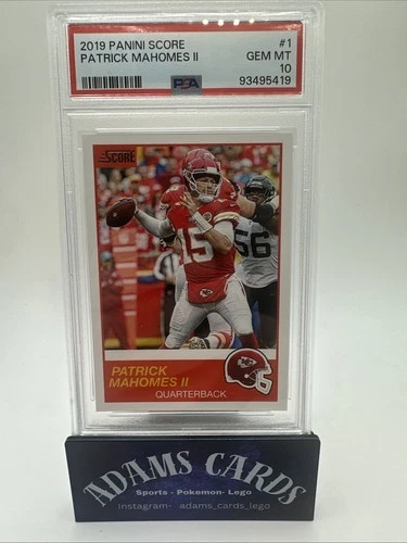 2019 Panini Score #1  Patrick Mahomes II   PSA 10 Chiefs