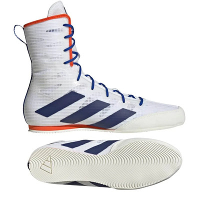 Adidas Box Hog 4 Boxstiefel weiß/blau/rot Sparring Turnschuhe Ringschuhe