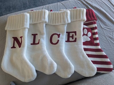 Wondershop Target Letter Monogram Knit 18'' Stocking N E C L Pawprint