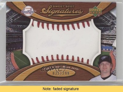 2007 Sweet Spot Red Stitching Blue Ink 31/299 Adam Lind Rookie Auto RC READ 0o48