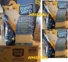 4 bags Fresh Step Crystals Health Monitoring Cat Litter Unscent 7 lb ea 28 Total