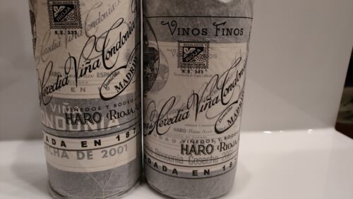 2 Botellas Vino VIÑA TONDONIA TINTO 2001 GRAN RES Y VIÑA BOSCONIA 2001 GRAN RES - Imagen 2 de 3