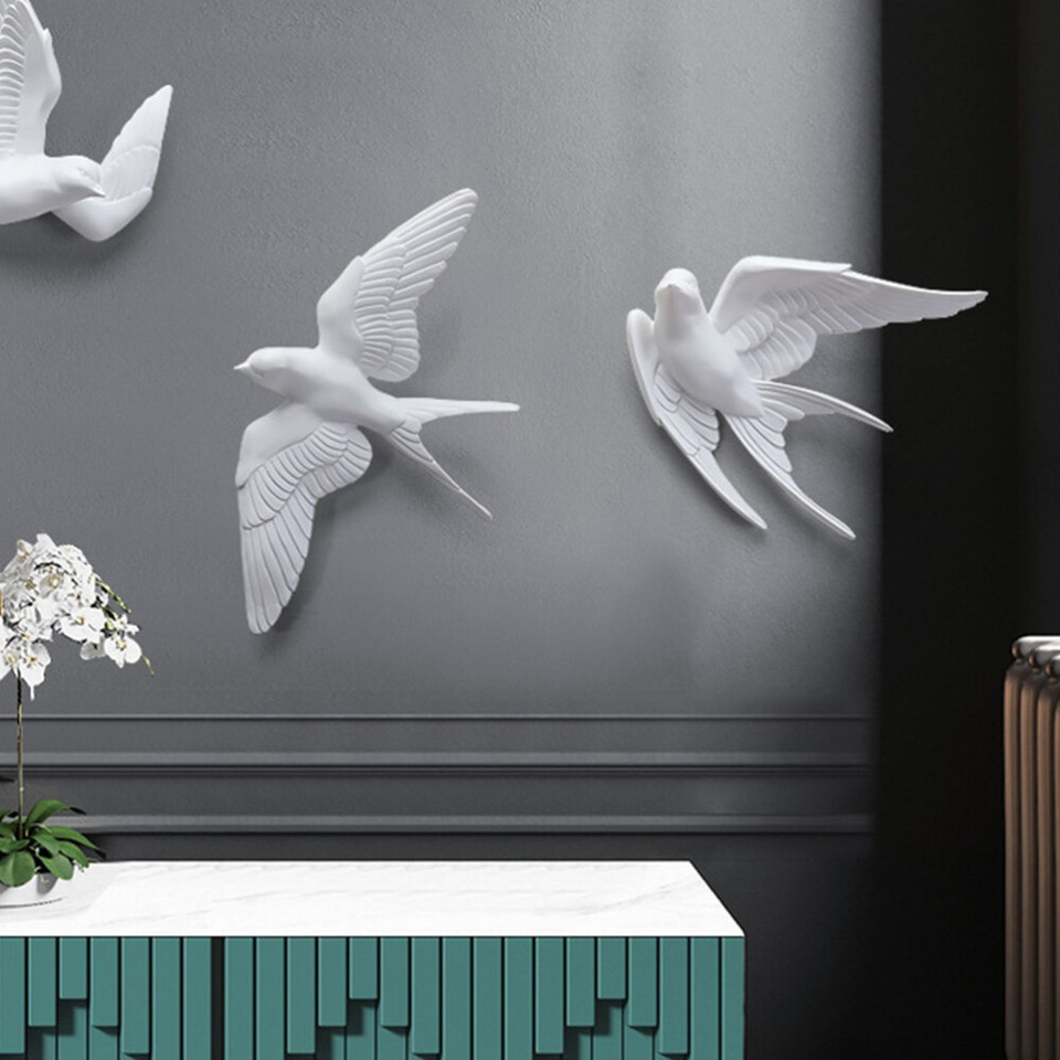 2Pcs Bird Bird Wall Decor Wall Decor Resin Home Living Room Decorate eBay
