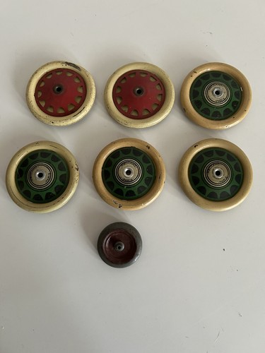 Lot De 4 Roues Anciennes Meccano En Métal – Occasion Pour Collection Ou Customisation
