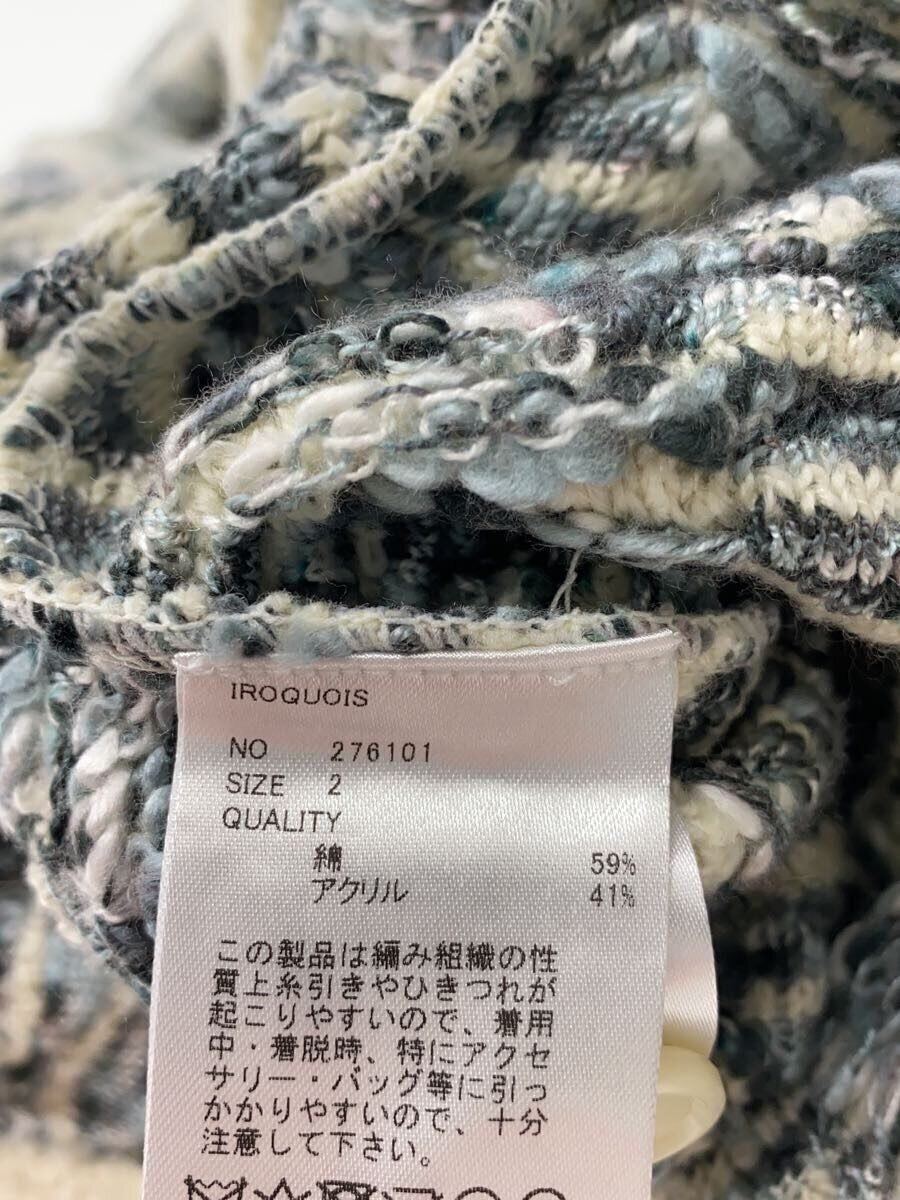 iroquois Cardigan 24SS 7G TUCK LYNX CD 2 Cotton White Total