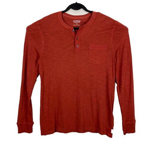 Express Shirt Henley Long Sleeve 