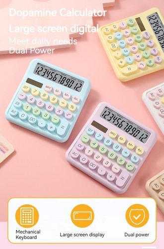 Dopamine Candy Colored Desktop Calculator, High Beauty, Office, School, Student - Picture 7 of 24