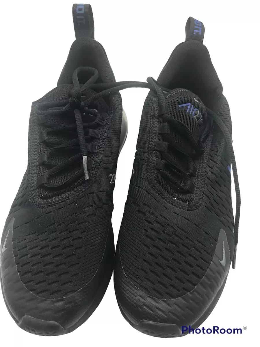 Nike Air 27C Size US 7Y Athletic Running Shoes Youth Black Shoes Blue Logo  EUC | eBay