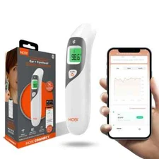 MOBI CONNECT Smart DualScan™ Bluetooth Ear & Forehead Thermometer w/App Control