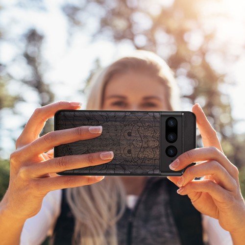 Carveit Wood Phone Case for Google Pixel 8 Pro 7a 7 Pro 6 Pro 6a 6 7 8 Cover Owl - 第 8/12 張圖片