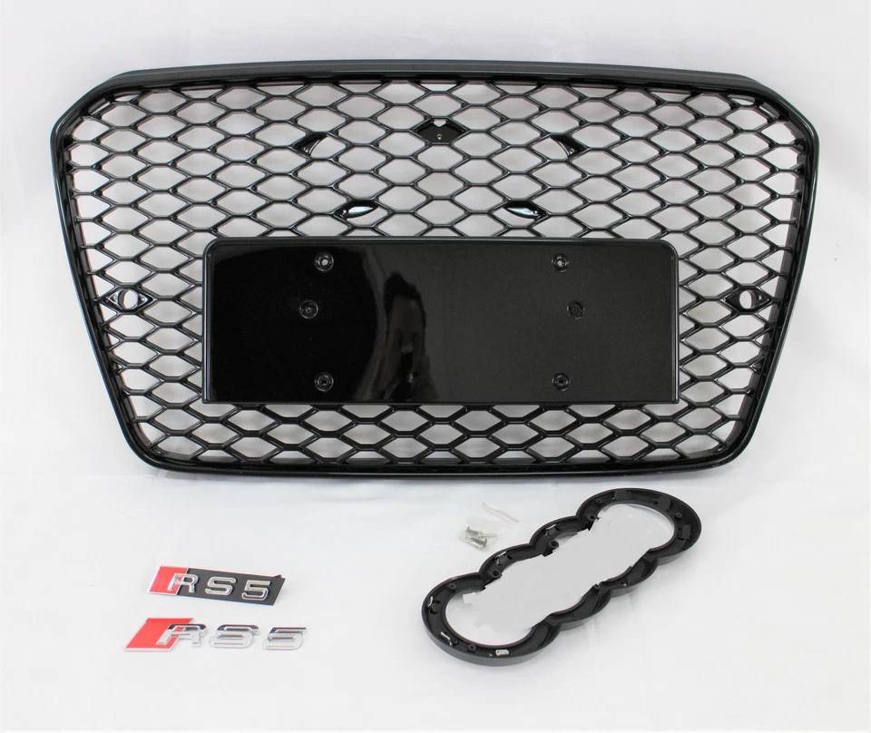  RS5 style front bumper grille  conversion set kit  2013- 2017 AUD A5 S5 B8.5 Foto 4 de 4