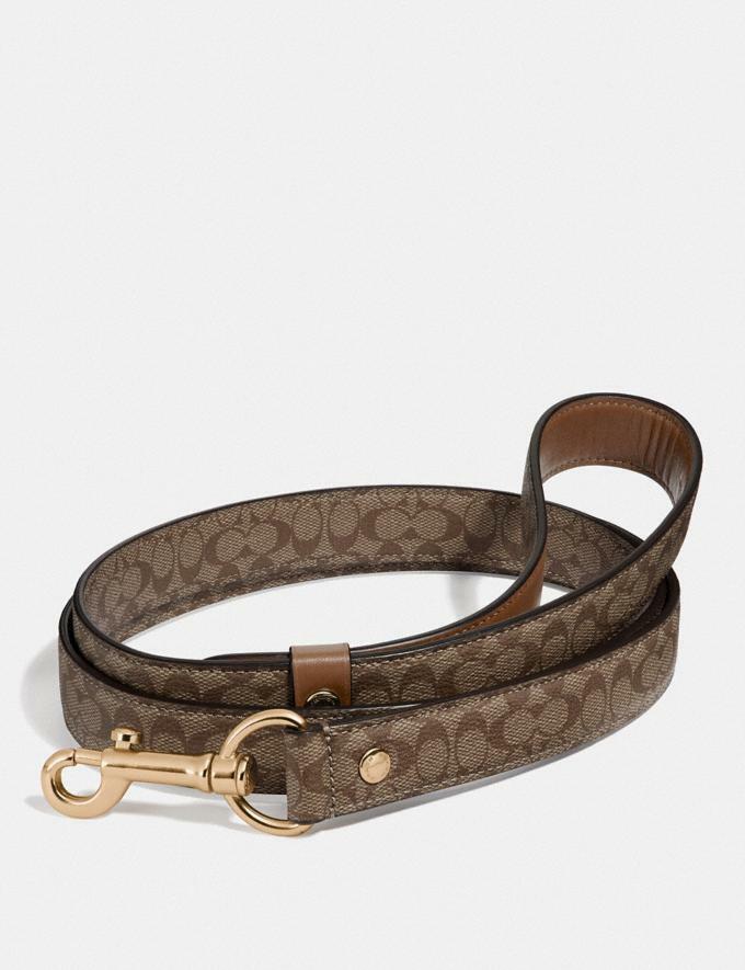 Coach Large Pet Leash In Signature Cross Grain Leather F26906