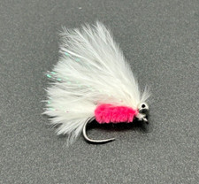 6 x Chain Eye Cats Whisker (Pink Body, White Wing) - Trout Fishing Flies