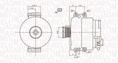 MAGNETI MARELLI 063731774010 Generator für BMW