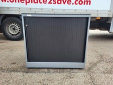 Used Storage Tambour Cupboard – Sliding Door Lockable Office Cabinet with Shelf