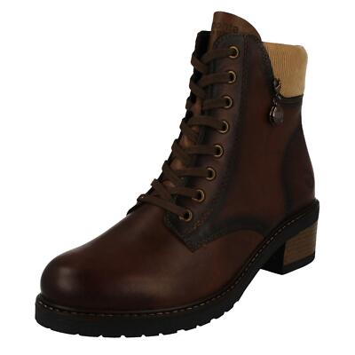 Damen Remonte D1a70 Leder Schnürbar Reißverschluss Warm - Main Image