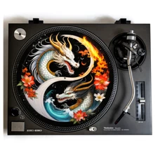 Yin Yang Japanese Dragon Turntable Slipmat for Vinyl Records 12" DJ Slip Mats