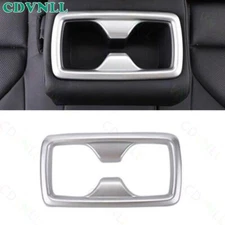 For Toyota Highlander 20-24 Matte Silver Rear Water Cup Holder Panel Cover Trim