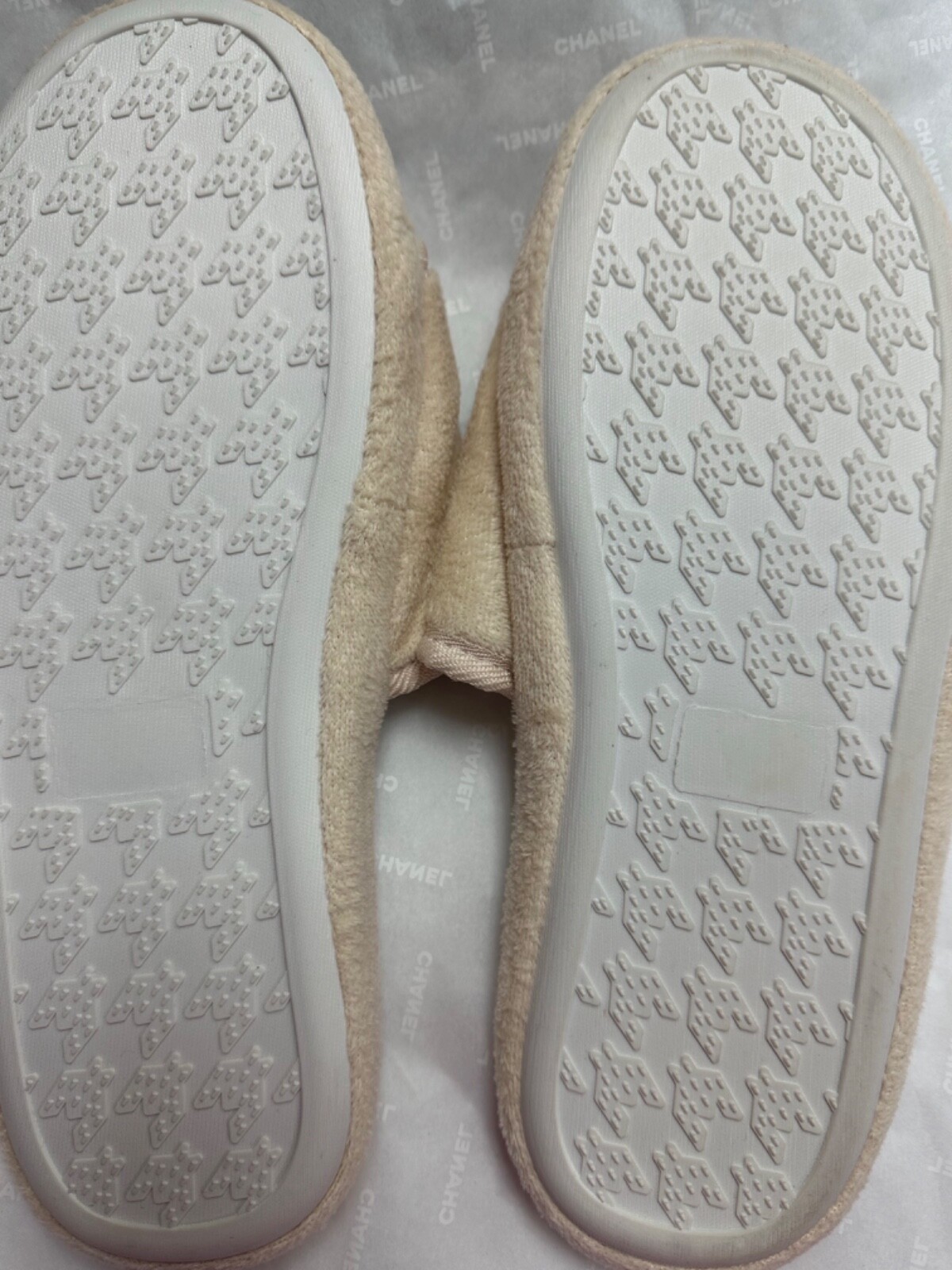 PANTOFOLA D’ORO Nuove pantofole Ritz Paris Hotel Spa 5 stelle resort ricamo French Terry taglia unica