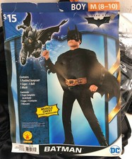 Halloween Dress Up DC Batman Dark Knight Muscle Chest Costume Boys Med 8-10 GY