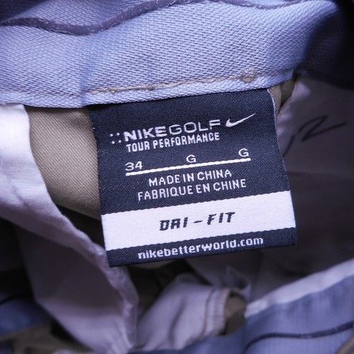 Pantalones Cortos Nike Hombre 34 Caqui Bronceado Elastizados Dri Ajuste Plisado Golf Tour Rendimiento - Imagen 11 de 16