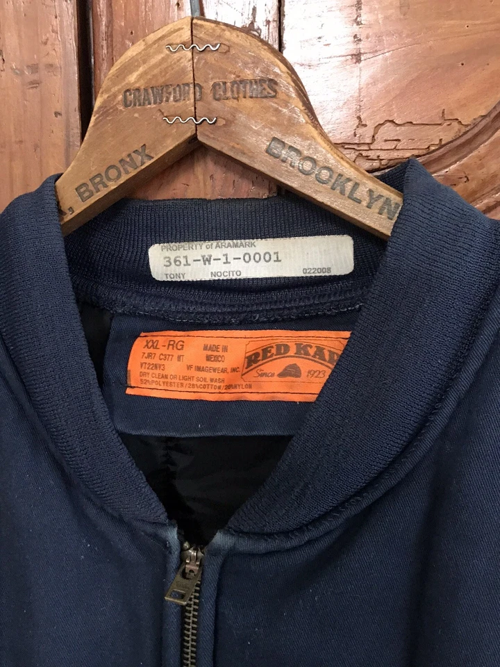 Chaleco mecánico de motocicleta Indian Larry de colección para hombre rojo capucha azul cremallera talla XXL Foto 3 de 4