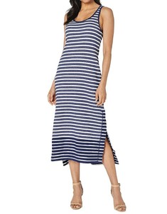 navy a line midi dress
