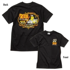 Men's Mooneyes 75th Anniversary Hot Rodding Black T-Shirt Cotton MQT188BK