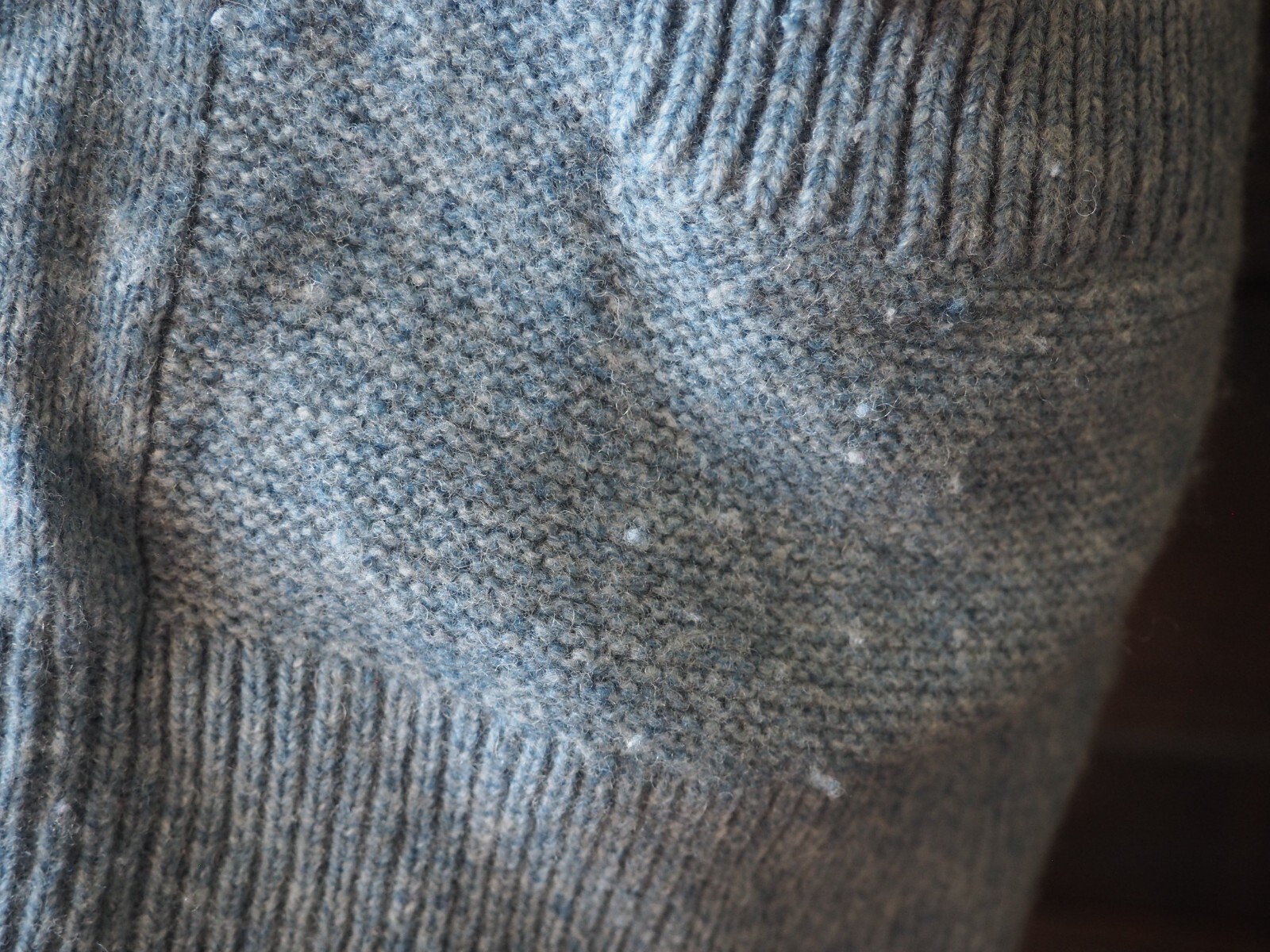 Pendleton Light Blue Lambswool Knit Button Pocket… - image 8