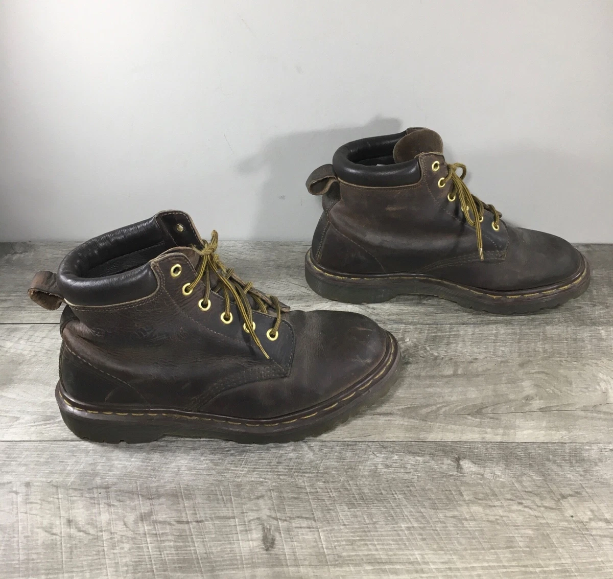 Vintage Dr. Martens Mens Leather Lace-Up High Top Boots Chuncky Shoes UK6 US 7 Vintage Dr. Martens Crazy horse 1460 ? Size: 5 Color  main image 2