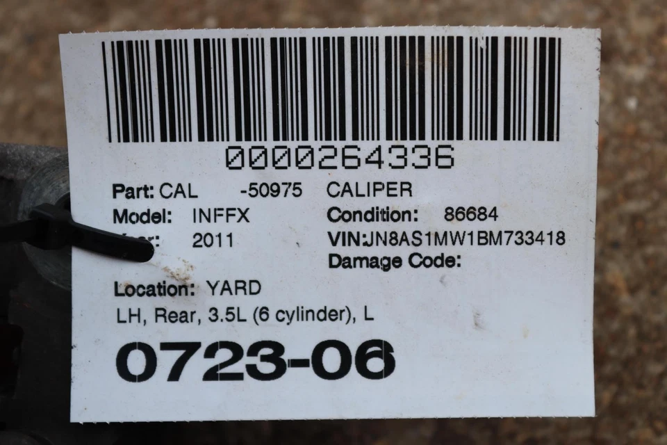 Pinza de freno trasera izquierda Infiniti FX35 FX37 FX50 QX70 2010-2013 OEM Foto 4 de 4
