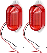 2 Pack AC110V-120V Red Strobe Siren Alarm 110dB Emergency Warning Light