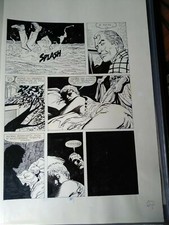 TAVOLA ORIGINAL ART 1986 DYLAN DOG 13 PAGINA 27 GUSTAVO TRIGO 51 X 32 CM