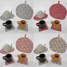 Breezy Swirl Tea Pot Cozy & Coaster Set