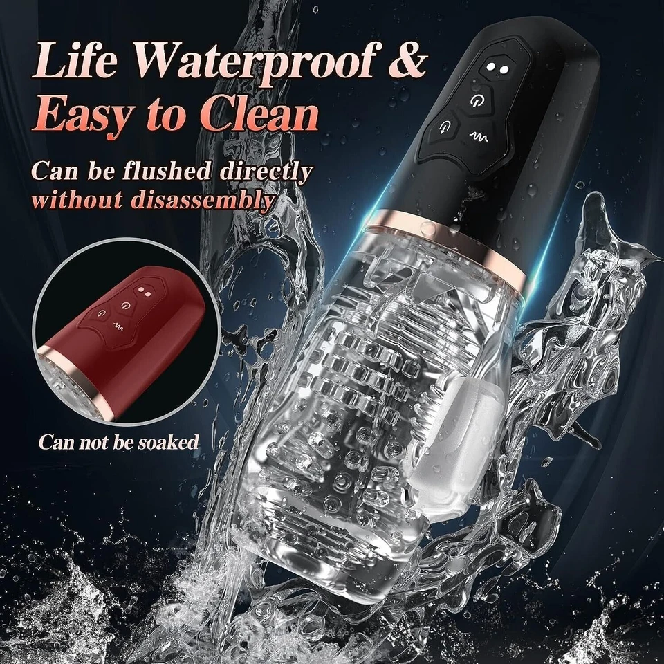 Taza de masturbación masculina automática de succión máquina de mamada manos libres juguete Stroker Foto 3 de 4