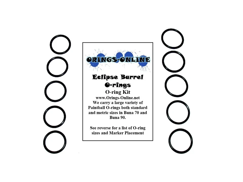 ORINGS-ONLINE Planet Eclipse Barrel O-ring Oring Kit 10 of each size (20 Total) - Aftermarket